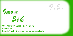 imre sik business card